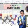 YOUNGEST TO RECITE MAXIMUM WORDS IN LEAST TIME